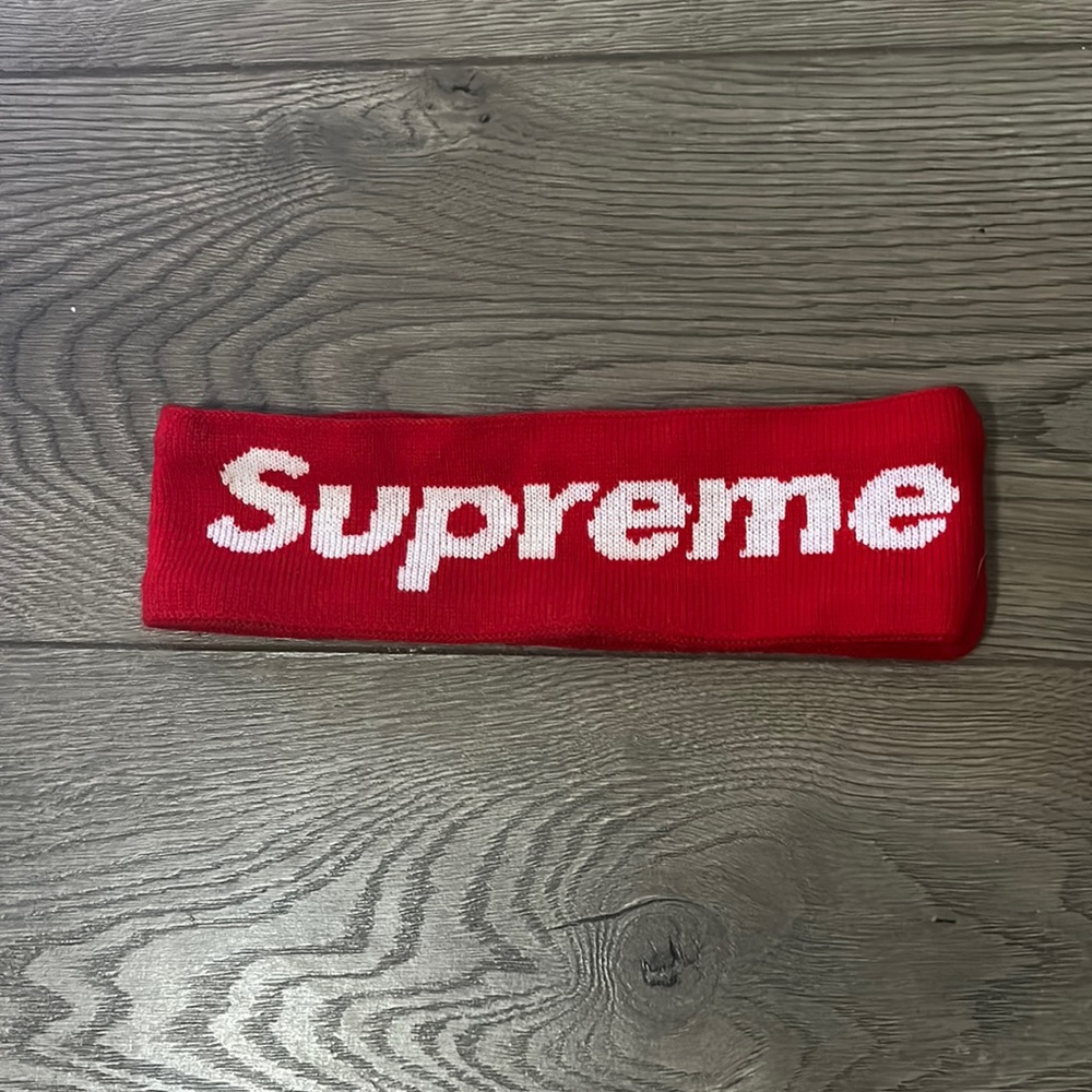 Supreme headband new Era one size fits all Red & white